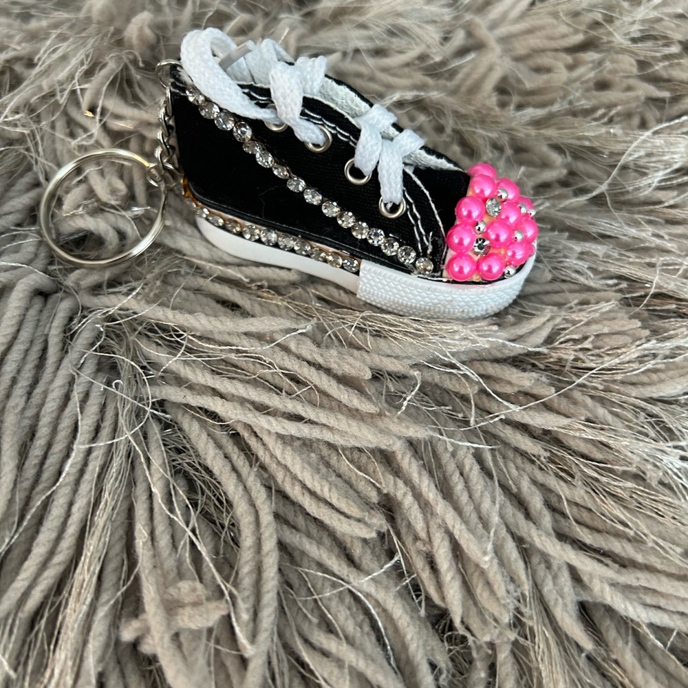 Converse Black and Pink Sneaker Key Holder